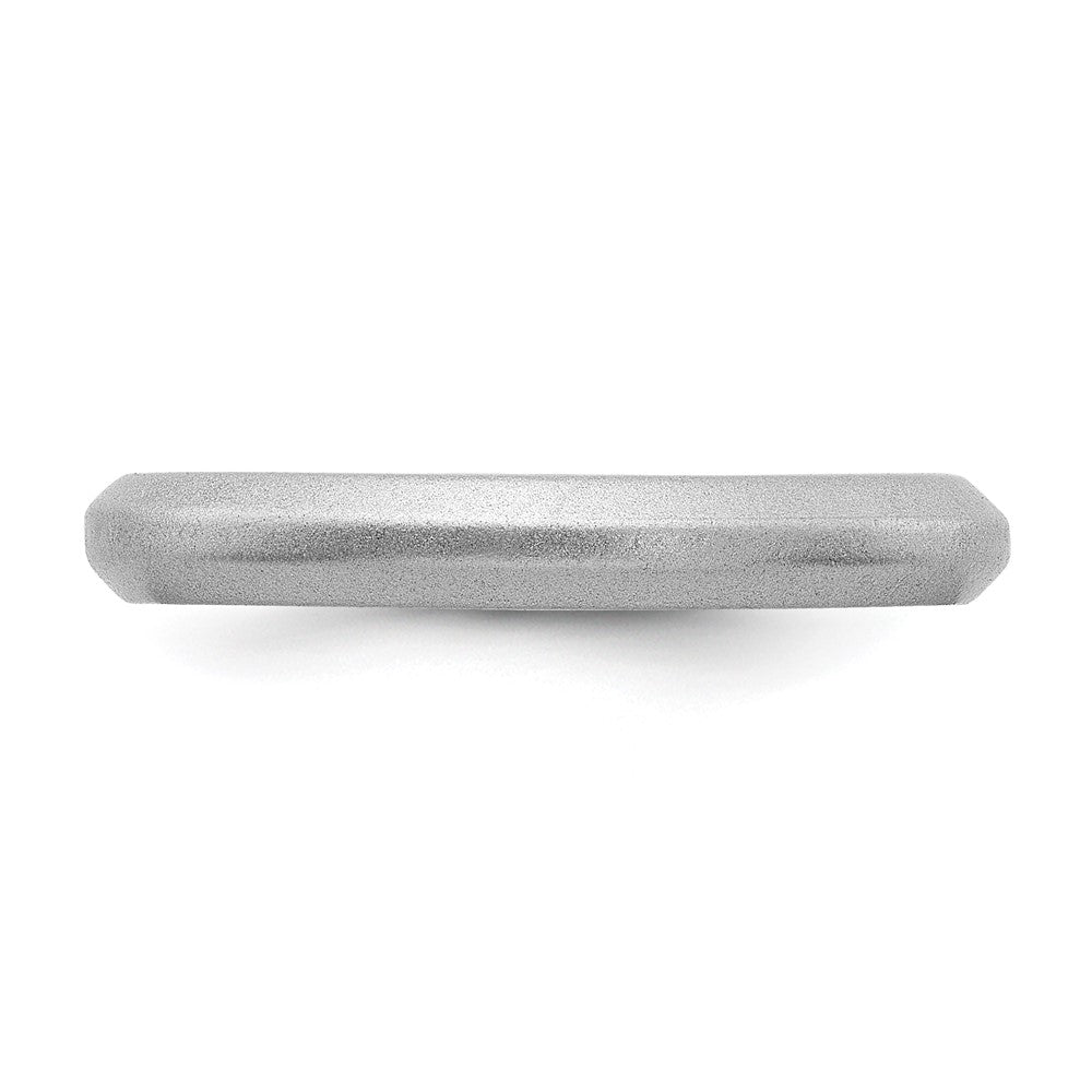 Silicone Metallic Silver 3mm Band
