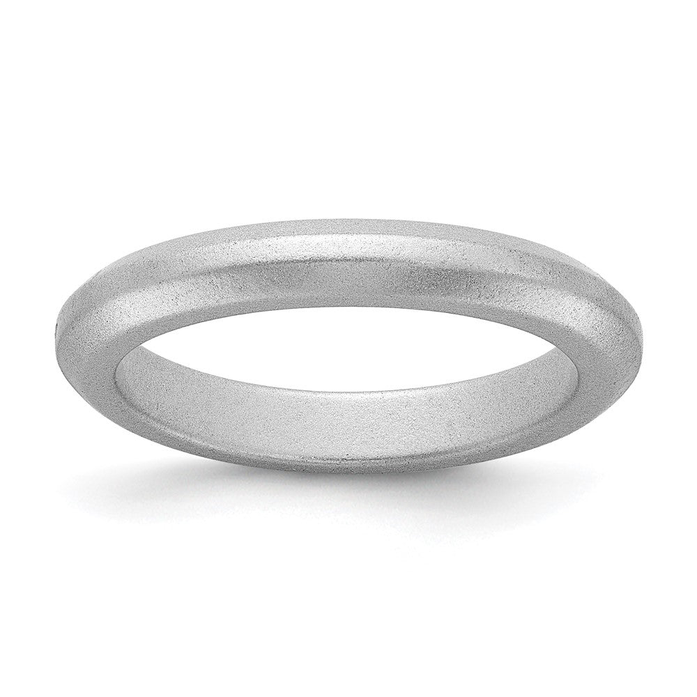 Silicone Metallic Silver 3mm Band