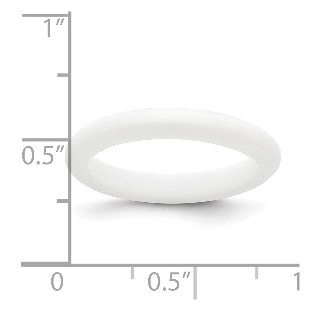 Silicone White 3mm Band