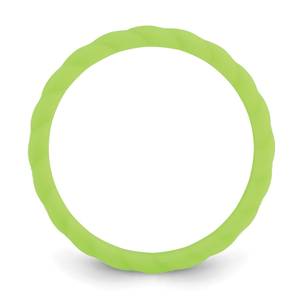 Silicone Bright Green 3mm Braided Band