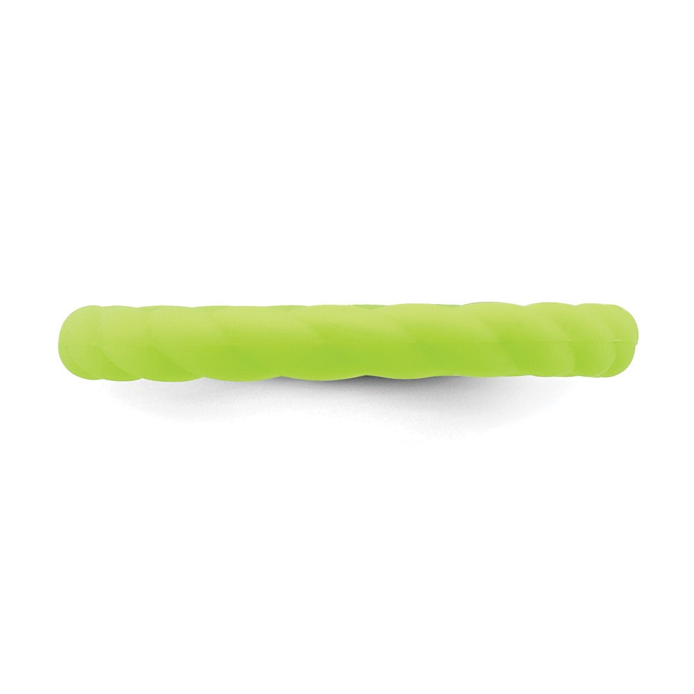 Silicone Bright Green 3mm Braided Band