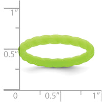 Silicone Bright Green 3mm Braided Band