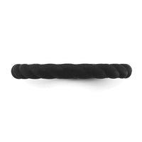 Silicone Black 3mm Braided Band