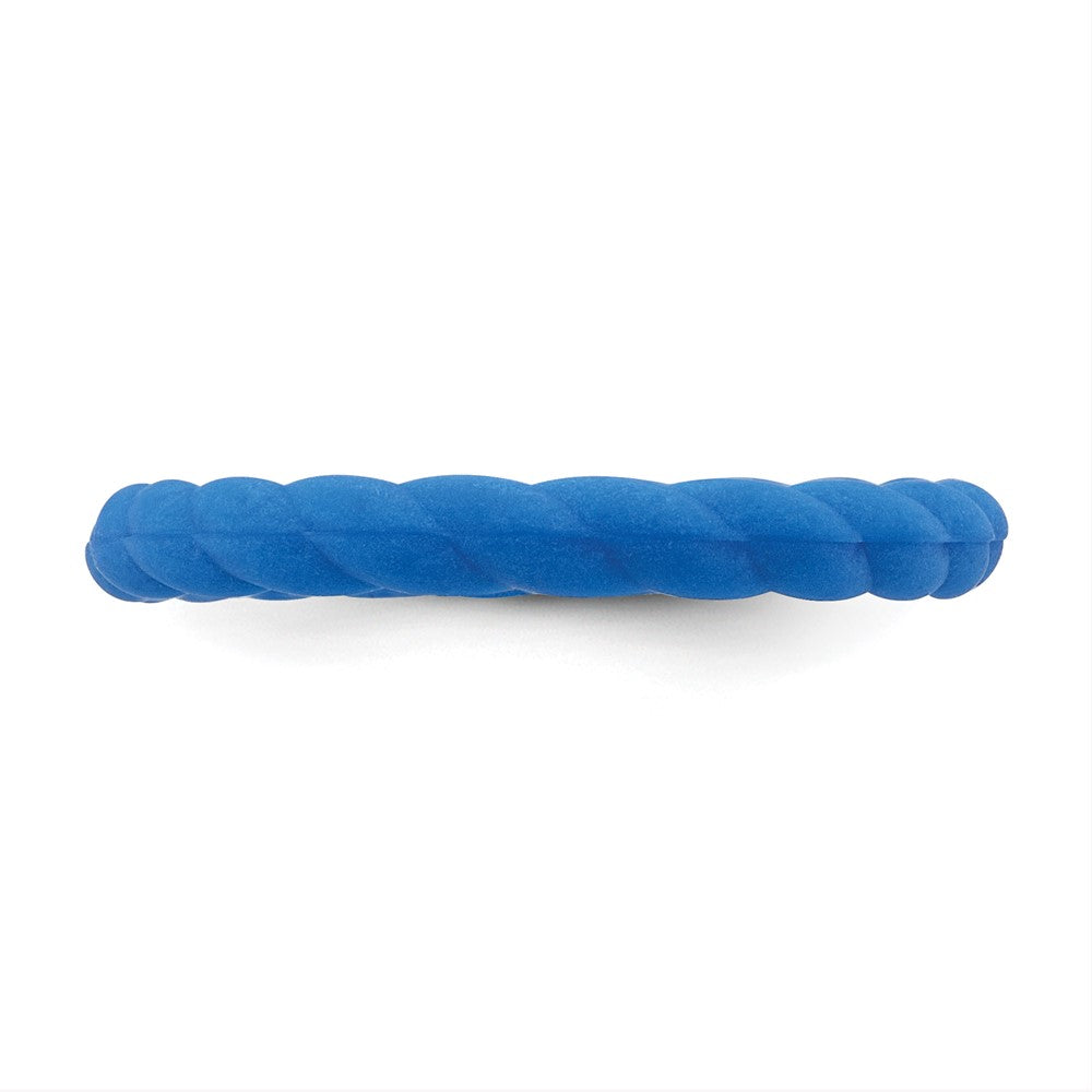 Silicone Blue 3mm Braided Band