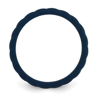 Silicone Midnight Blue 3mm Braided Band