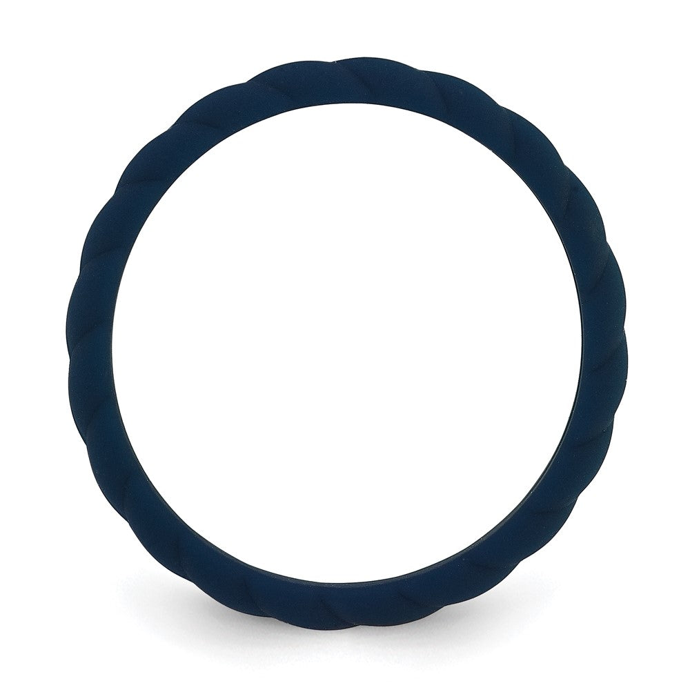 Silicone Midnight Blue 3mm Braided Band