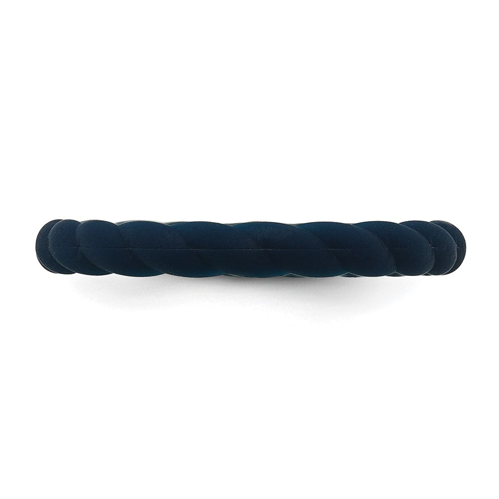 Silicone Midnight Blue 3mm Braided Band