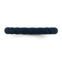 Silicone Midnight Blue 3mm Braided Band