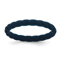 Silicone Midnight Blue 3mm Braided Band