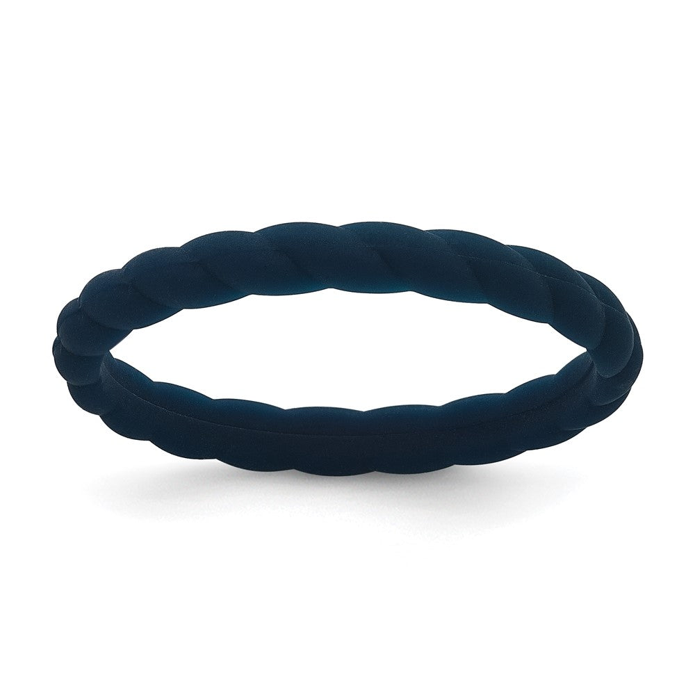 Silicone Midnight Blue 3mm Braided Band