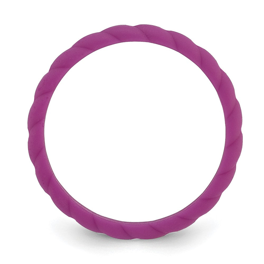 Silicone Dark Purple 3mm Braided Band