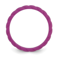 Silicone Dark Purple 3mm Braided Band