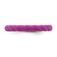 Silicone Dark Purple 3mm Braided Band