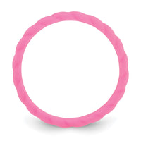 Silicone Fuchsia 3mm Braided Band