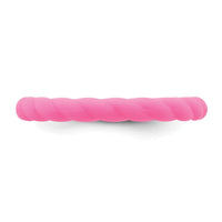 Silicone Fuchsia 3mm Braided Band