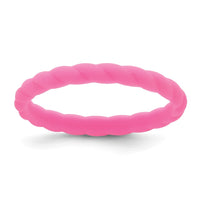 Silicone Fuchsia 3mm Braided Band