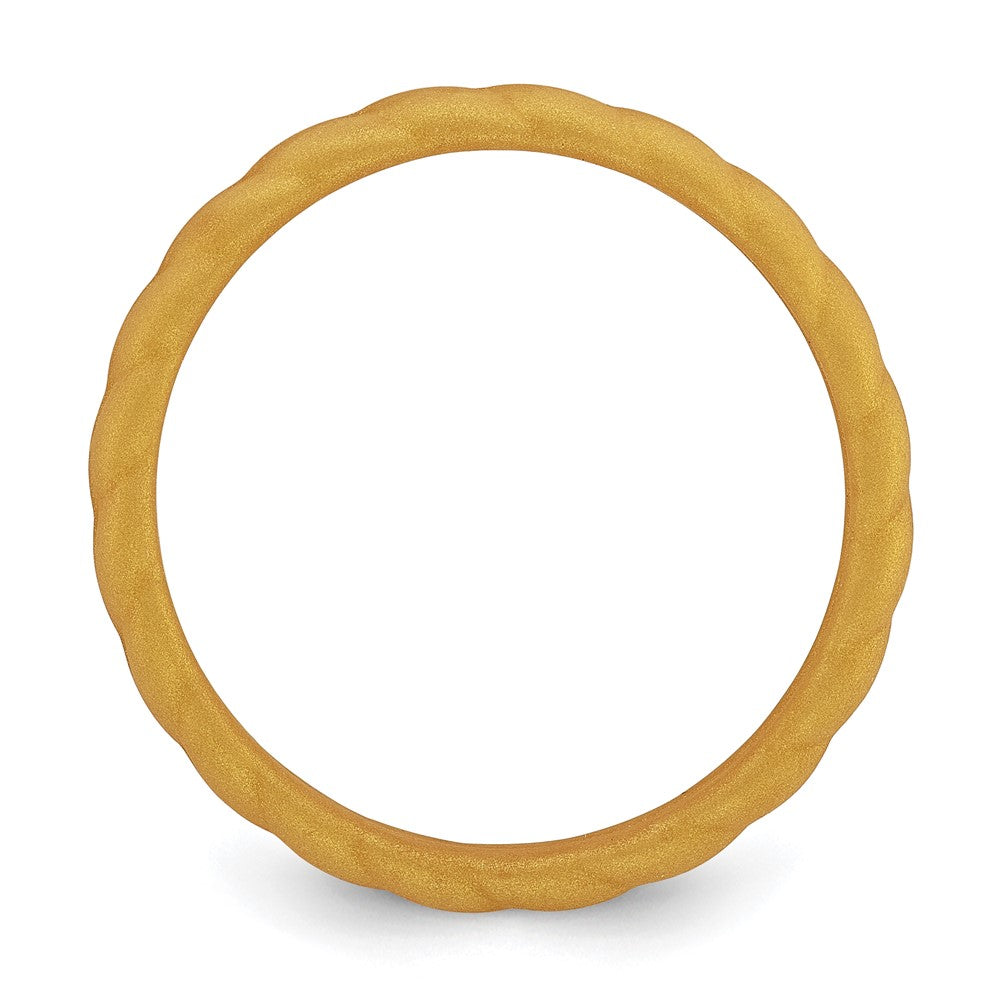 Silicone Metallic Gold 3mm Braided Band