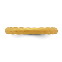 Silicone Metallic Gold 3mm Braided Band