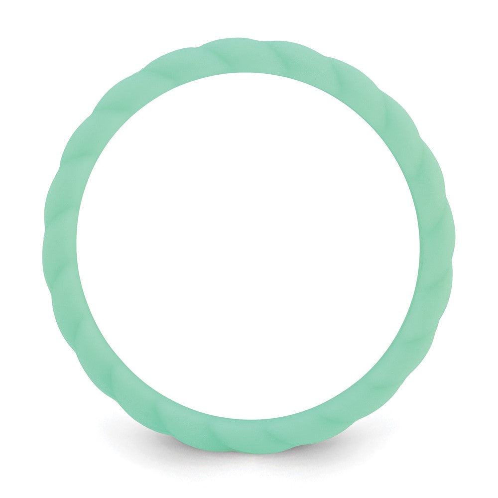 Silicone Mint Green 3mm Braided Band