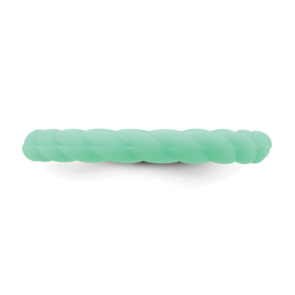 Silicone Mint Green 3mm Braided Band