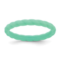 Silicone Mint Green 3mm Braided Band