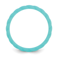 Silicone Aqua Blue 3mm Braided Band