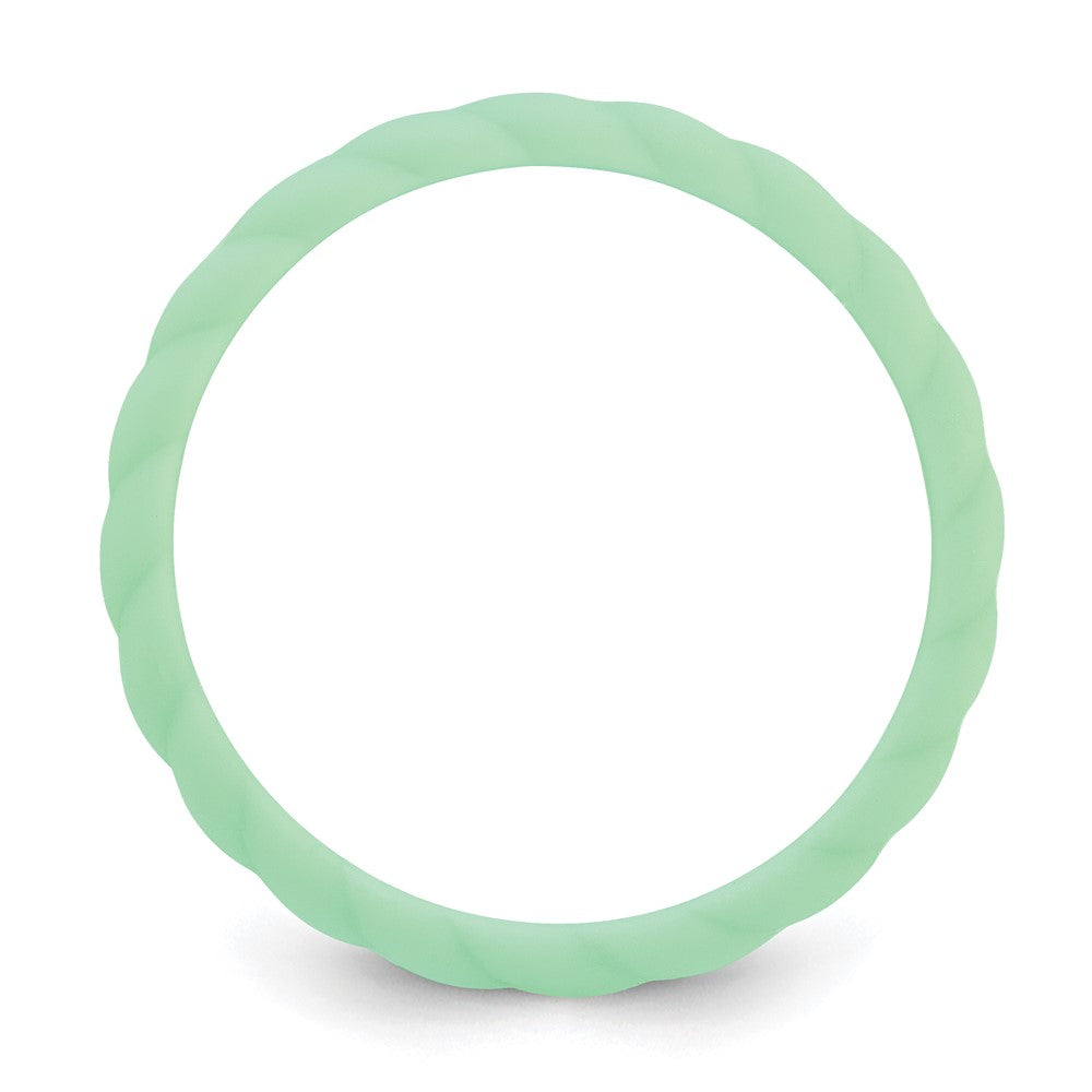 Silicone Light Mint Green 3mm Braided Band