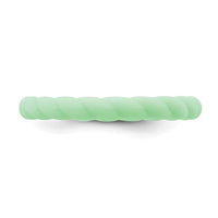 Silicone Light Mint Green 3mm Braided Band