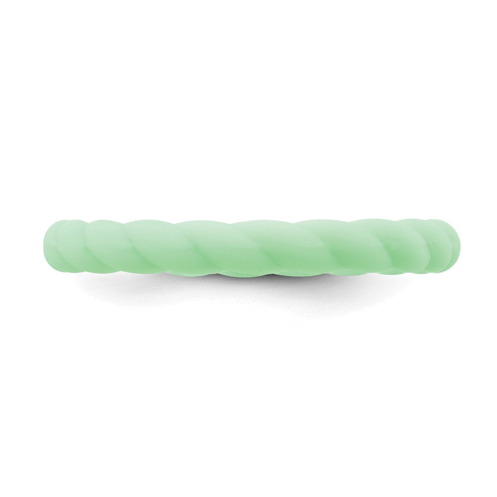 Silicone Light Mint Green 3mm Braided Band