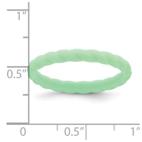 Silicone Light Mint Green 3mm Braided Band