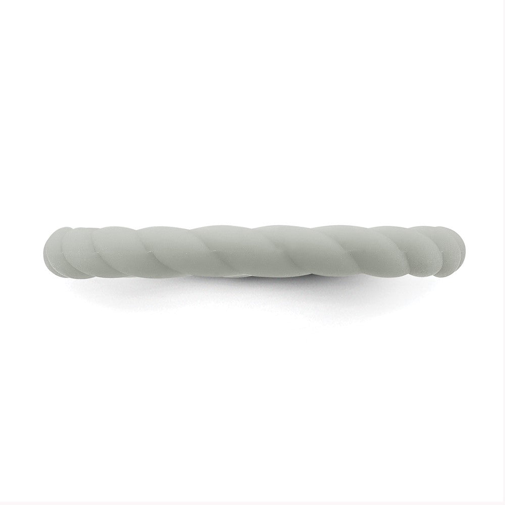 Silicone Light Gray 3mm Braided Band