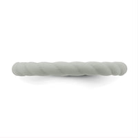 Silicone Light Gray 3mm Braided Band