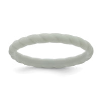 Silicone Light Gray 3mm Braided Band