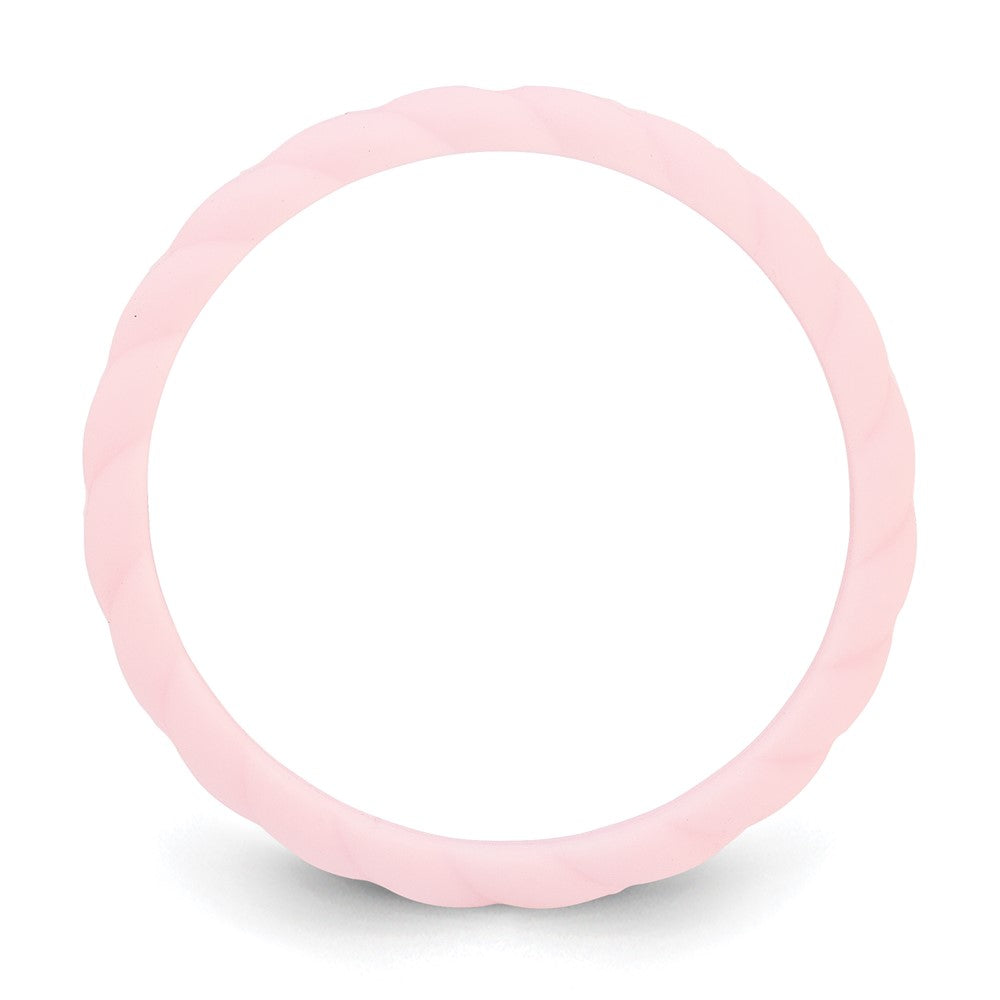 Silicone Pink 3mm Braided Band