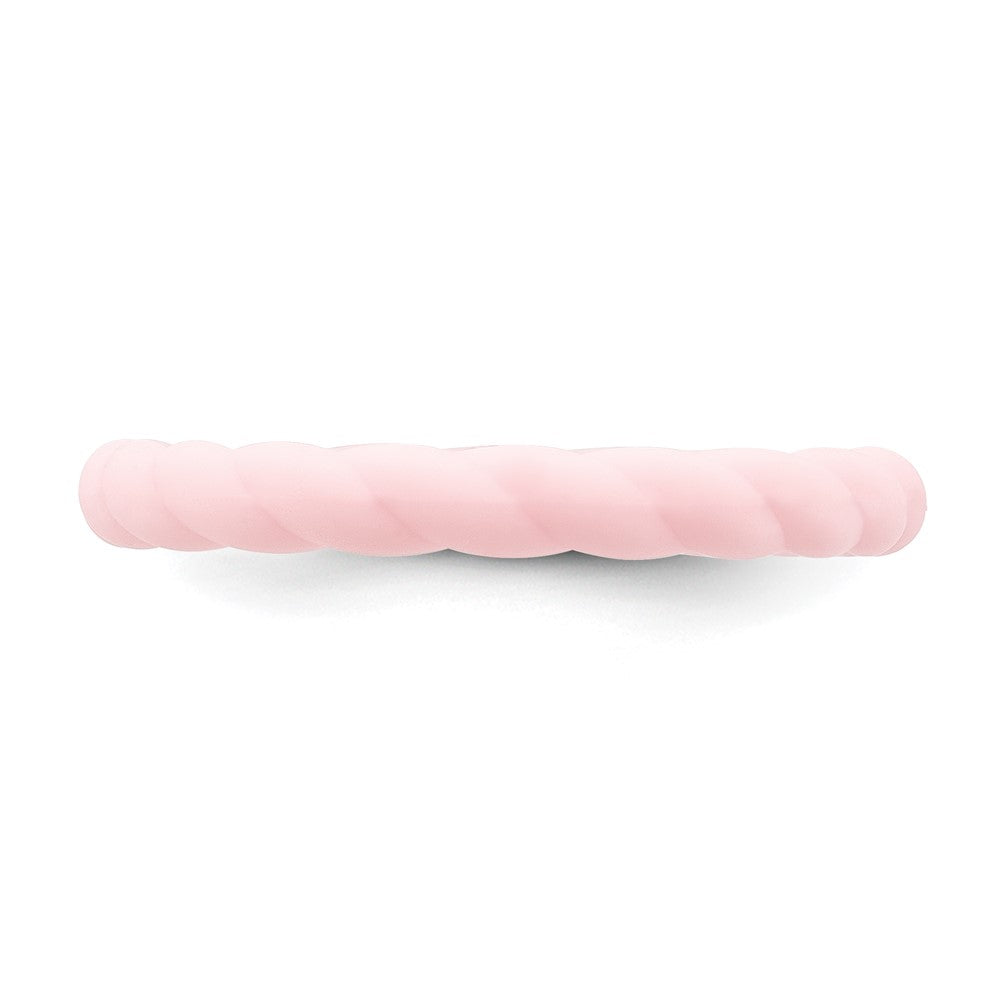 Silicone Pink 3mm Braided Band
