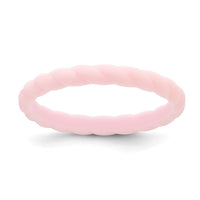 Silicone Pink 3mm Braided Band