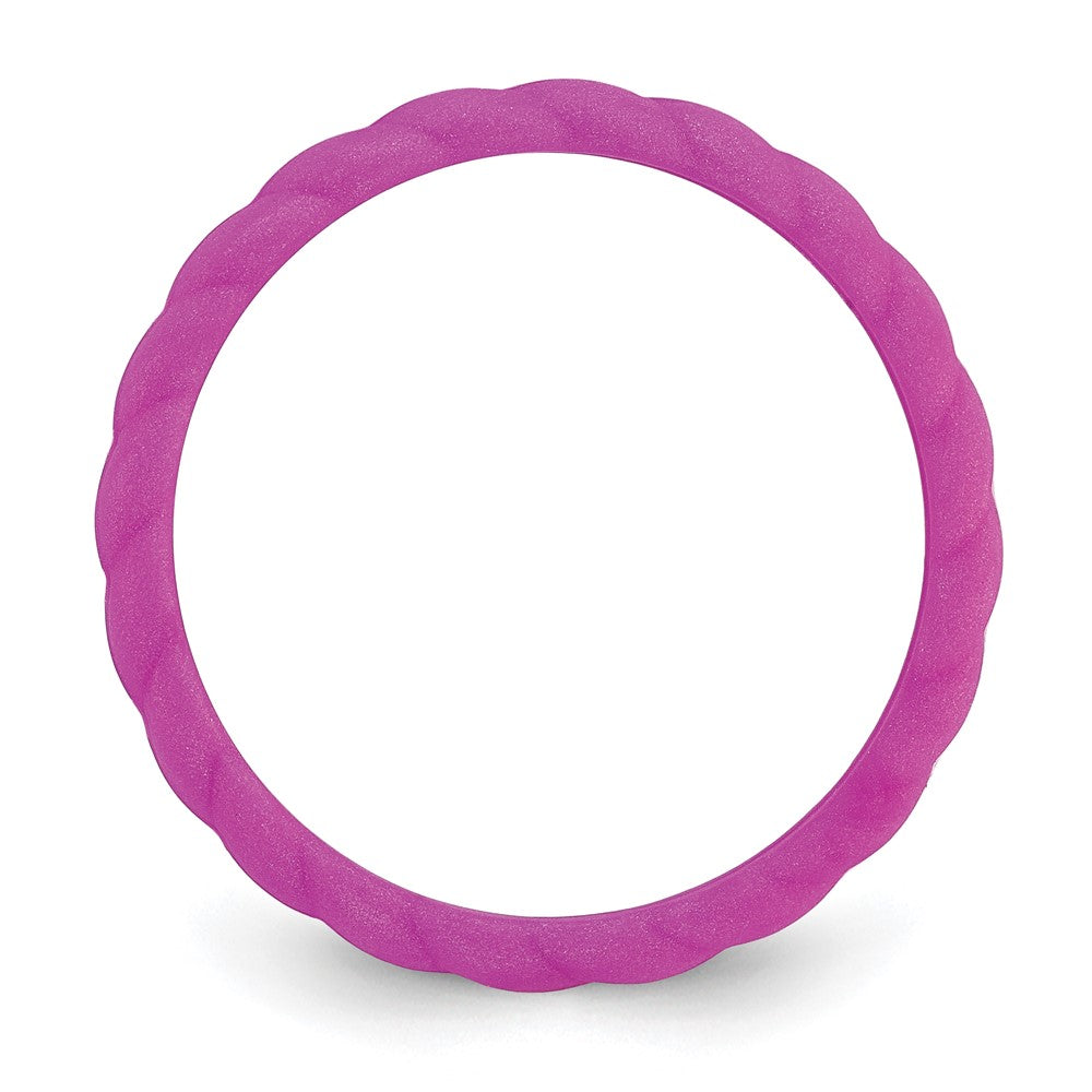 Silicone Plum Purple 3mm Braided Band