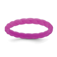 Silicone Plum Purple 3mm Braided Band