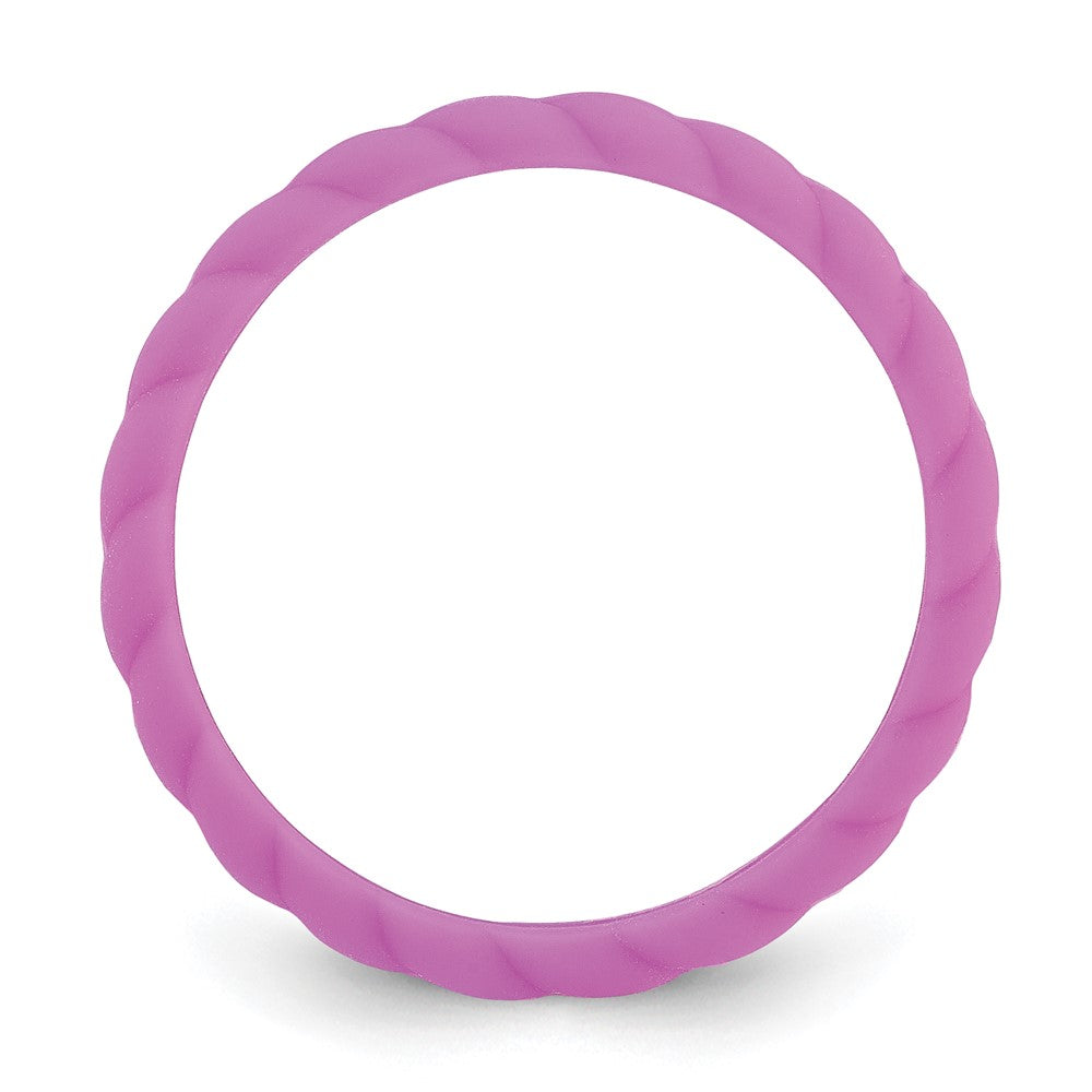 Silicone Purple 3mm Braided Band