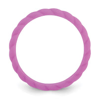 Silicone Purple 3mm Braided Band