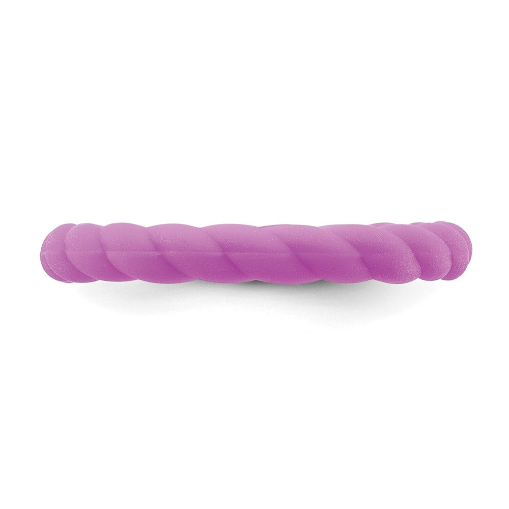 Silicone Purple 3mm Braided Band