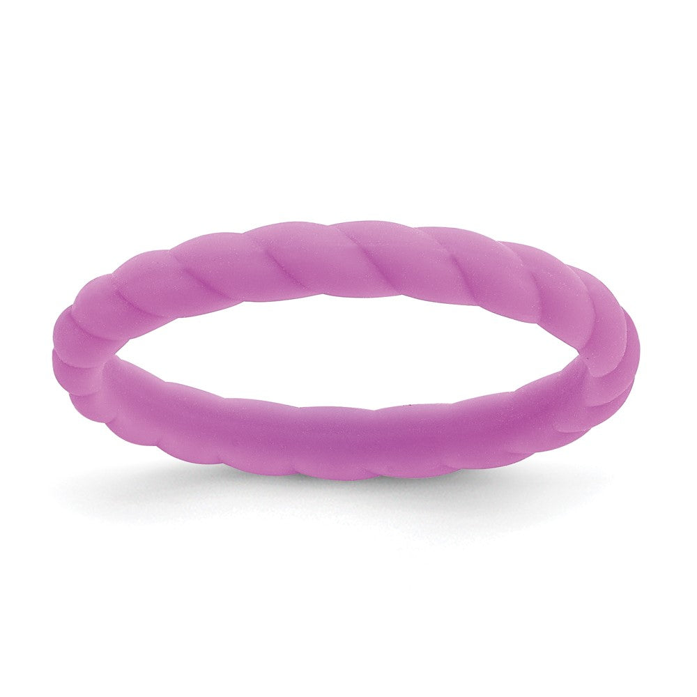 Silicone Purple 3mm Braided Band