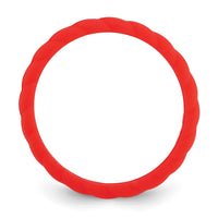 Silicone Red 3mm Braided Band