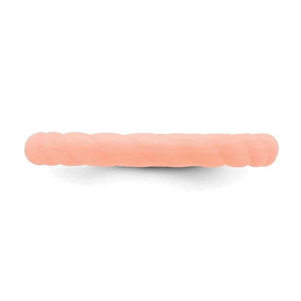Silicone Rose Pink 3mm Braided Band