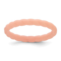 Silicone Rose Pink 3mm Braided Band