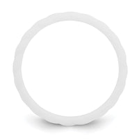 Silicone White 3mm Braided Band