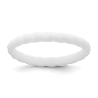 Silicone White 3mm Braided Band