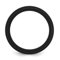 Silicone Black 9mm Ridged Edge Band