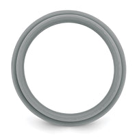 Silicone Light Grey 9mm Ridged Edge Band