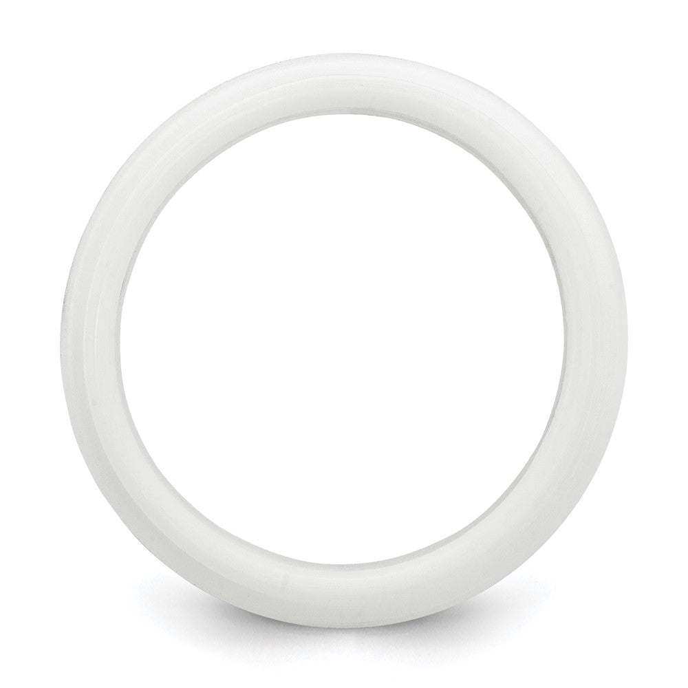 Silicone White 9mm Ridged Edge Band